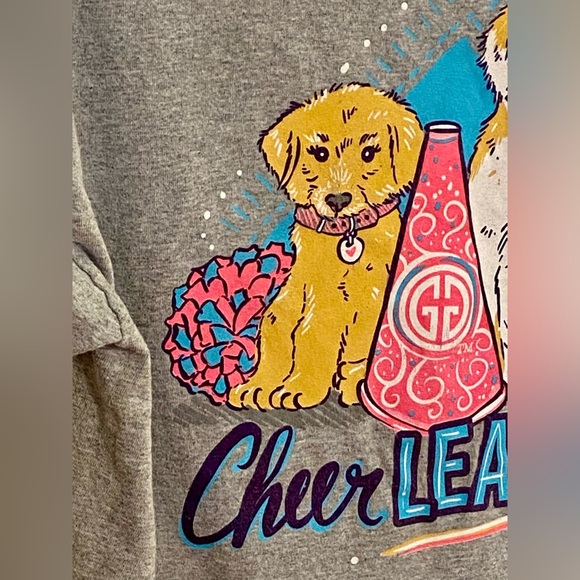 Girlie Girl Originals Grey Puppy Cheer T-Shirt - Picture 6 of 7